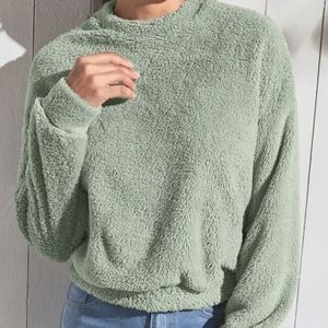 NWOT Pale Green Sage Teddy Sweater Pullover